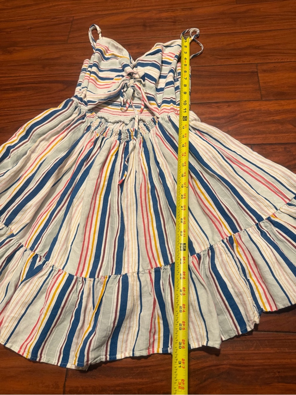 Anthropologie Multicolor Striped Mini Dress - Blue, Red, Yellow - Picture 2 of 10